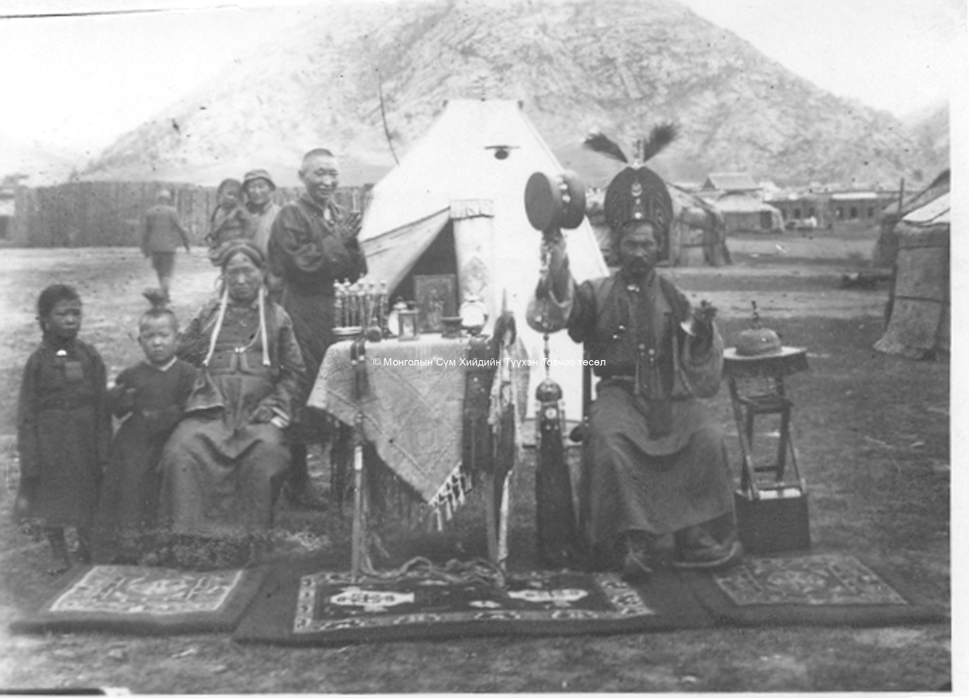 Byamba zoch performing a tantric ritual. Film Archives K-24955